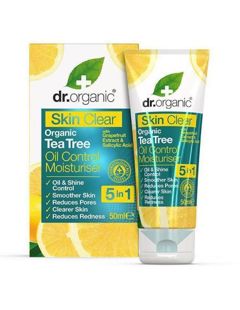 Skin Clear Crema Control de Aceite 5 en 1 Dr. Organic - 50 ml.