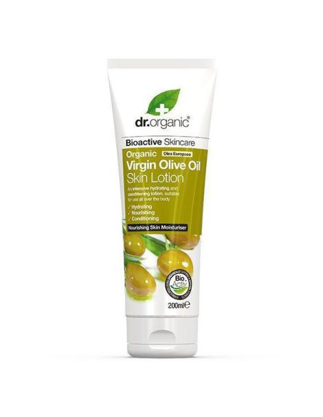 Loción Corporal con Aceite de Oliva Virgen Dr. Organic - 200 ml.