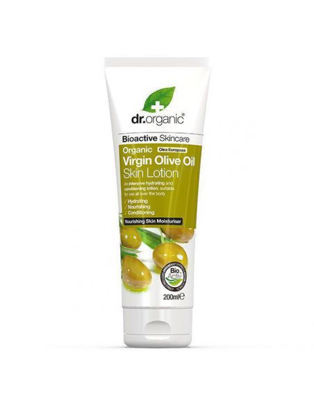 Loción Corporal con Aceite de Oliva Virgen Dr. Organic - 200 ml.