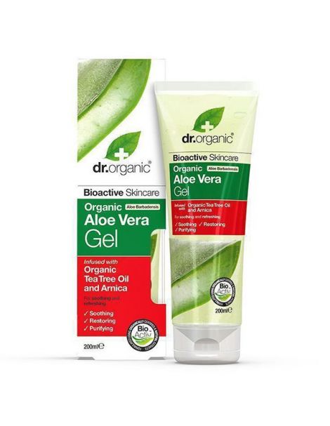 Gel de Aloe Vera con Árbol del Té y Árnica Dr. Organic - 200 ml.