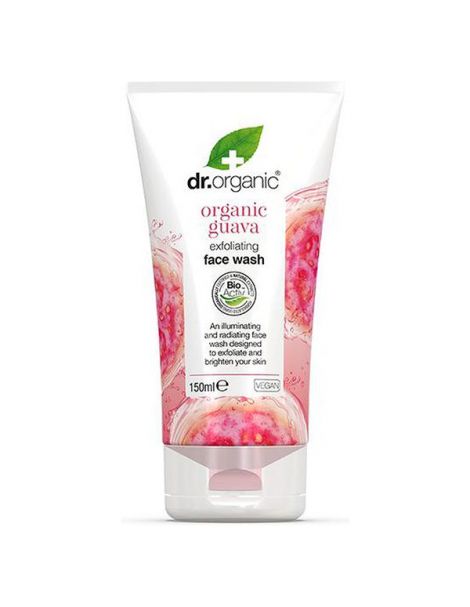 Exfoliante Facial con Guayaba Dr. Organic - 150 ml.