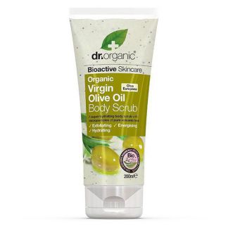 Exfoliante Corporal con Aceite de Oliva Virgen Dr. Organic - 200 ml.