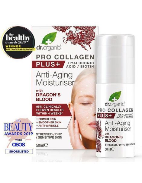 Crema Antiedad Pro-Collagen Plus Sangre de Dragón Dr. Organic - 50 ml.