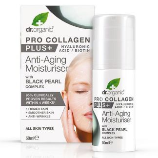 Crema Antiedad Pro-Collagen Plus Perla Negra Dr. Organic - 50 ml.