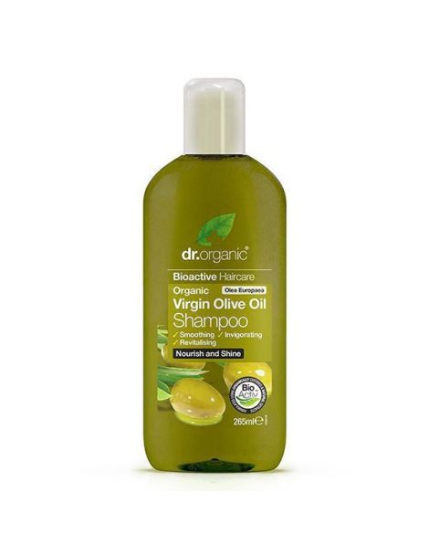 Champú con Aceite de Oliva Virgen Dr. Organic - 265 ml.