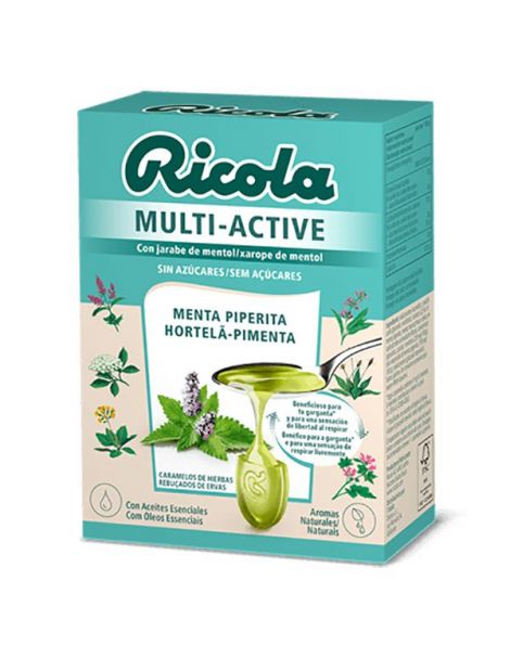 Caramelos Ricola Multi-Active Menta Piperita - 50 gramos