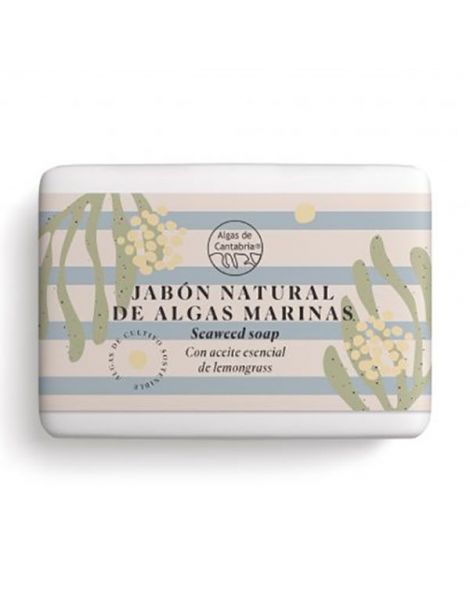 Jabón de Algas Marinas de Cantabria con Aceite Esencial de Lemongrass - 100 gramos