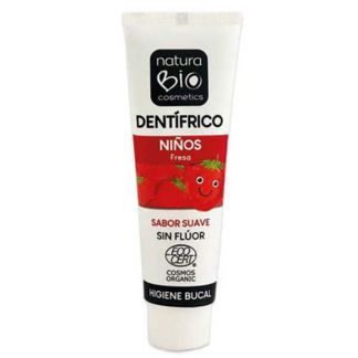 Dentífrico Infantil Fresa NaturaBio Cosmetics - 50 ml.