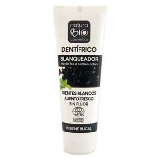 Dentífrico Blanqueador Menta-Carbón Activo NaturaBio Cosmetics - 75 ml.