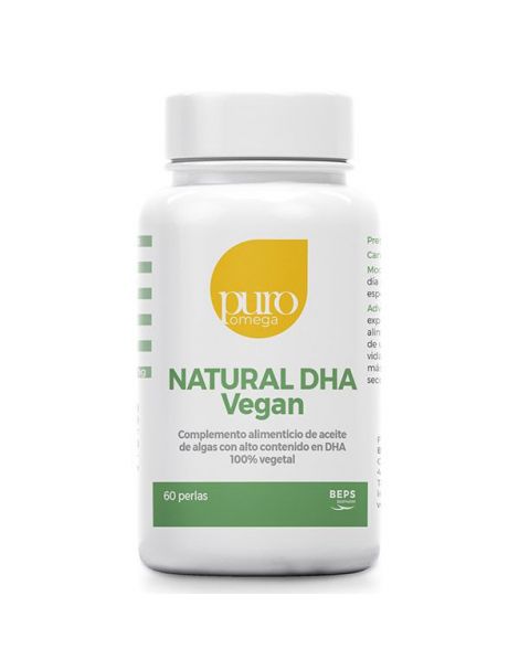 Natural DHA Vegan Puro Omega - 60 perlas