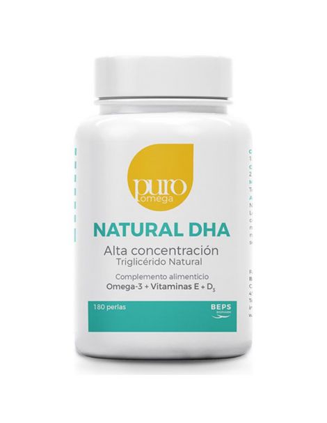 Natural DHA Alta Concentración Puro Omega - 180 perlas