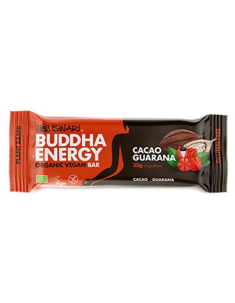 Barrita Buddha Energy Cacao y Guaraná Iswari - 35 gramos