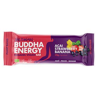 Barrita Buddha Energy Açai, Fresa y Plátano Iswari - 35 gramos