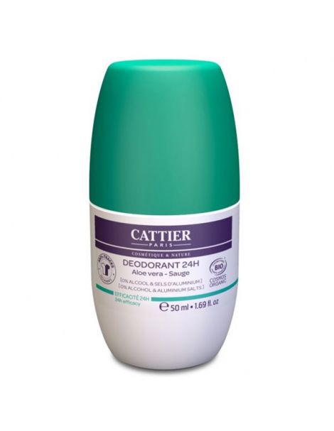 Desodorante Roll-On 24 horas Cattier - 50 ml.