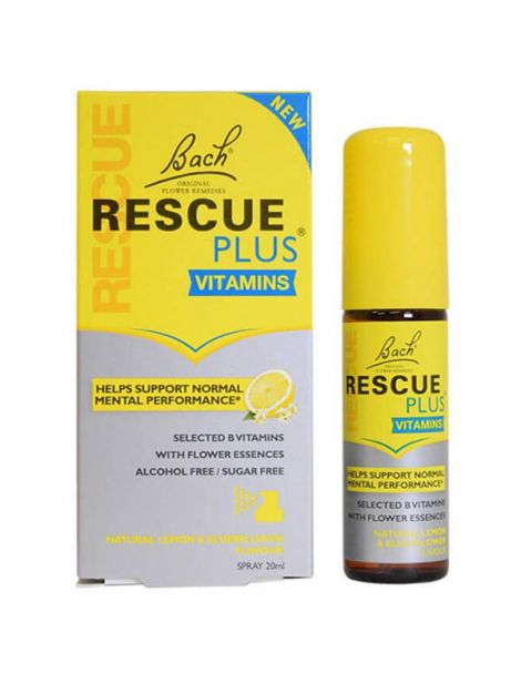 Remedio Rescate Plus Vitaminas (Rescue Remedy) Flores Dr. Bach - spray de 20 ml.
