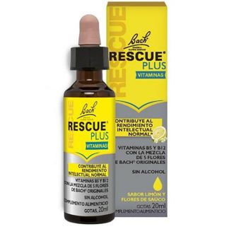 Remedio Rescate Plus Vitaminas (Rescue Remedy) Flores Dr. Bach - frasco de 20 ml.
