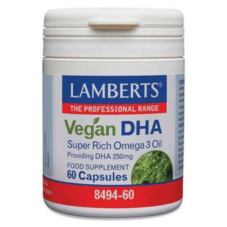 DHA Vegano 250 mg. Lamberts - 60 cápsulas