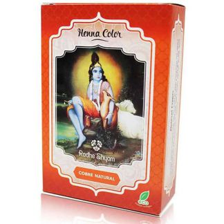 Henna Polvo Cobre Natural Radhe Shyam - 100 gramos