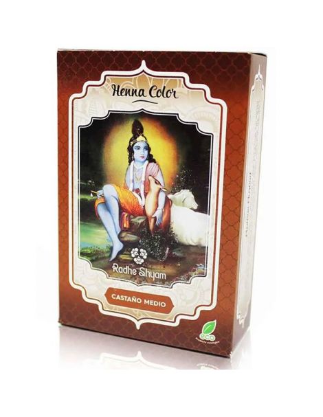 Henna Polvo Castaño Medio Radhe Shyam - 100 gramos