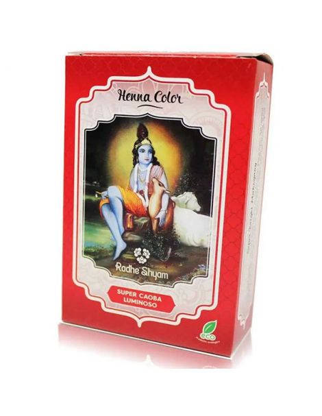 Henna Polvo Caoba Luminoso Radhe Shyam - 100 gramos