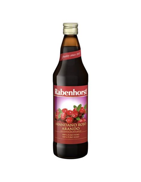 Zumo de Arándano Rojo Americano Rabenhorst - 750 ml.