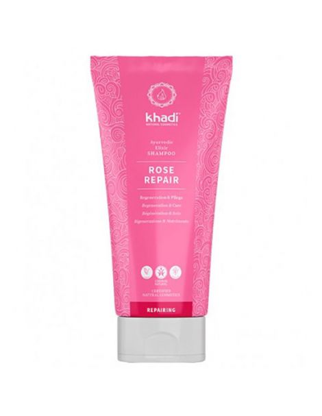 Champú de Rosa Reparador Khadi - 200 ml.