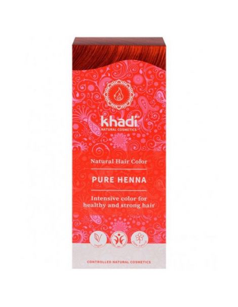 Henna Natural Rojo Khadi - 100 gramos