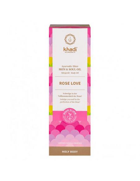 Aceite Elixir Ayurveda Rosas Regenerante Khadi - 100 ml.