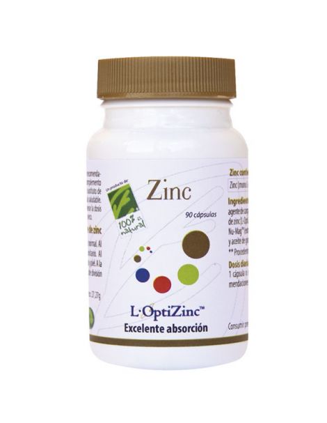 Zinc Cien por Cien Natural - 90 cápsulas