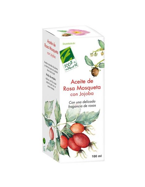 Aceite de Jojoba con Rosa Mosqueta Cien por Cien Natural - 100 ml.