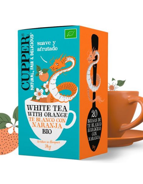 Té Blanco con Naranja Infusión Bio Cupper - 20 bolsitas