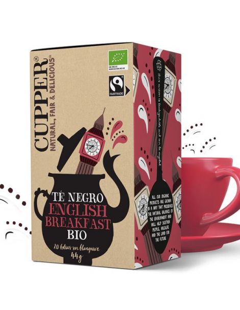 Té Negro English Breakfast Infusión Bio Cupper - 20 bolsitas