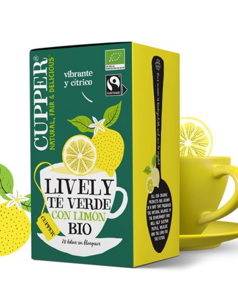 Té Verde con Limón Infusión Bio Cupper - 20 bolsitas