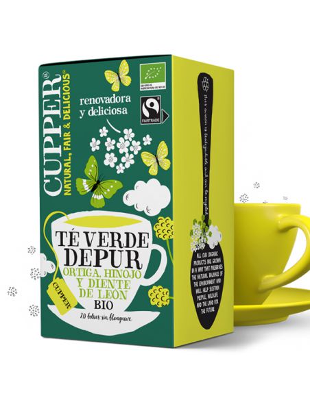 Té Verde Depur Infusión Bio Cupper - 20 bolsitas