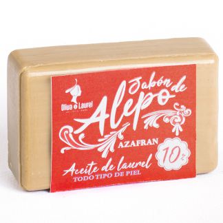 Jabón de Alepo 10% Azafrán Oliva y Laurel - 125 gramos