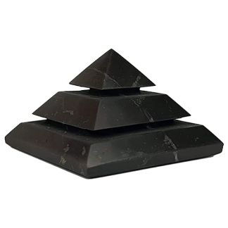Pirámide Sakkara Mediana de Shungit - 7x7 cm.