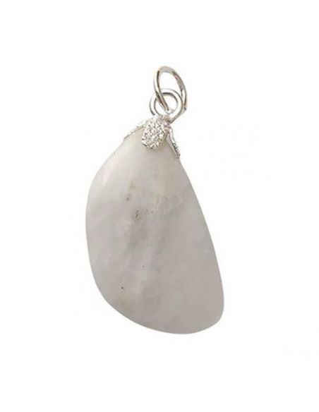 Colgante Canto Rodado Engarzado Piedra Luna