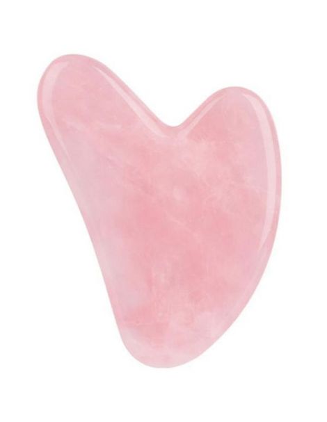 Masajeador Gua Sha de Cuarzo Rosa