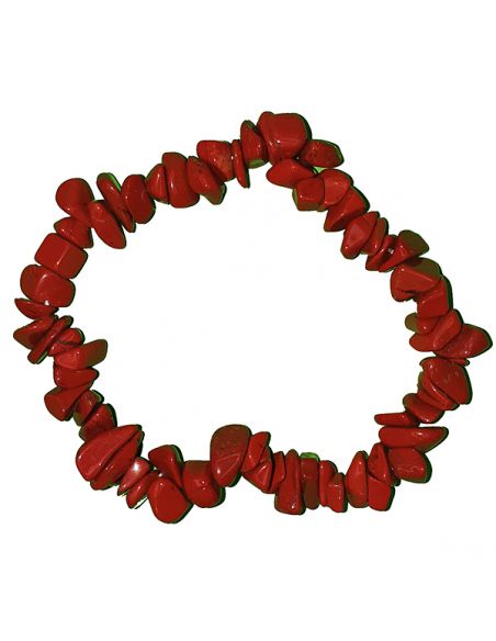Pulsera Chip Jaspe Rojo