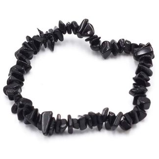 Pulsera Chip Turmalina Negra