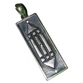 Colgante Atlante de Plata sobre Base Grande