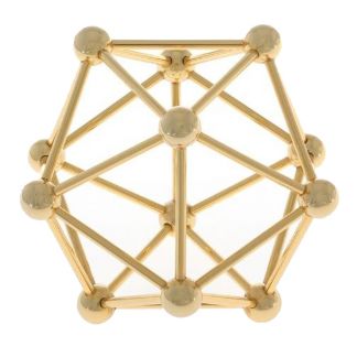 Icosaedro de Metal Dorado