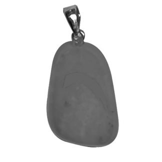 Colgante Canto Rodado Engarzado Ágata Gris