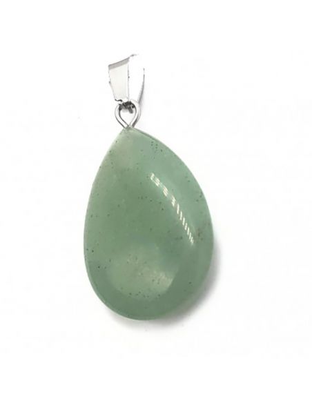 Colgante Canto Rodado Engarzado Aventurina Verde