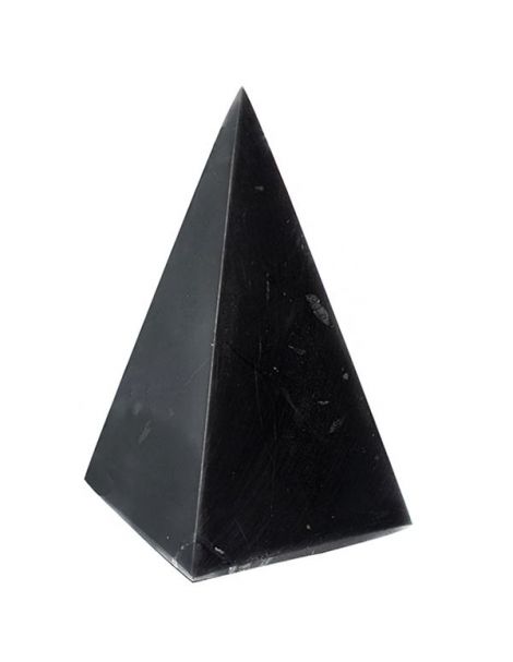 Pirámide-Obelisco de Shungit - 5x10 cm.