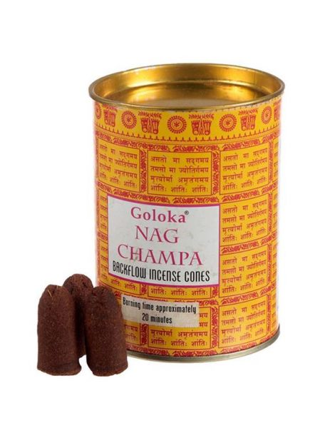 Conos de Incienso Reflujo Nag Champa Goloka