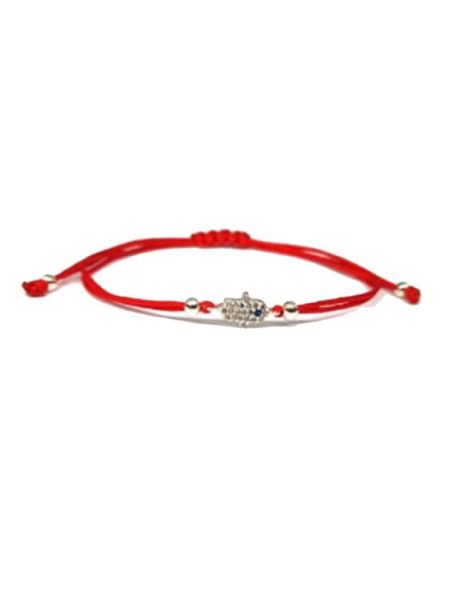 Pulsera Cordón Rojo con Mano de Fátima