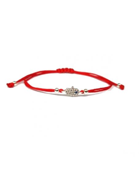Pulsera Cordón Rojo con Mano de Fátima