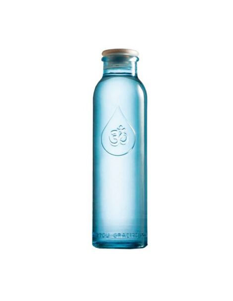Mini Botella de Cristal con Funda y Tapón Hermético Om Water - 500 ml.