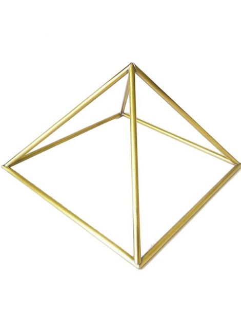 Pirámide Energética de Latón - 15 cm.
